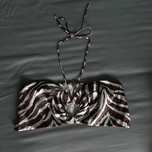 WHITE FOX ZEBRA PRINT TOP